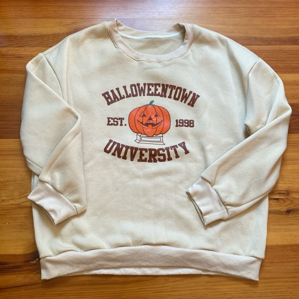 Halloweentown University Cream Crewneck Sweatshirt
